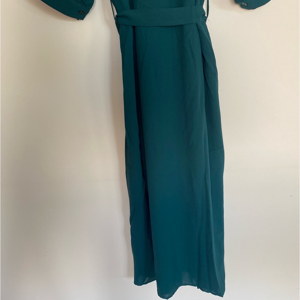 NWT Short Sleeve Button Front Maxi Dress Medium Large - Picture 9 of 12